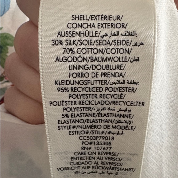 ALICE + OLIVIA FLORAL COTTON AND SILK BLOUSE- medium NWT - Picture 6 of 6